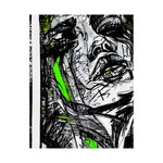 Neon Green Abstract Face Art Print - Abstract Portrait Print - Abstract Face Wall Art - Sketch Art Print - Matte Vertical Posters