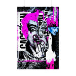 Salvador Dali, Abstract Collage Poster, Mat Vertical Posters, Pop Art Salvador Dali painting,Neon Pink painting, modern collage