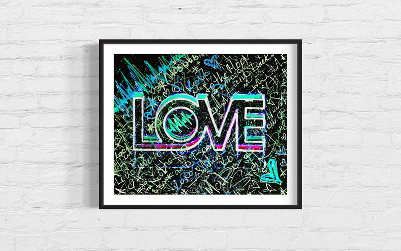 Love Painting, Valentines gift idea, happy valentines, valentines card, Valentine's Day, Gift for Girlfriend, Love Art, Art Print Copy