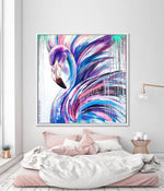 Pink Flamingo Spirit Animal Painting 48x48 in